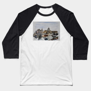 The Rooftops of Lyme Regis in Dorset Baseball T-Shirt